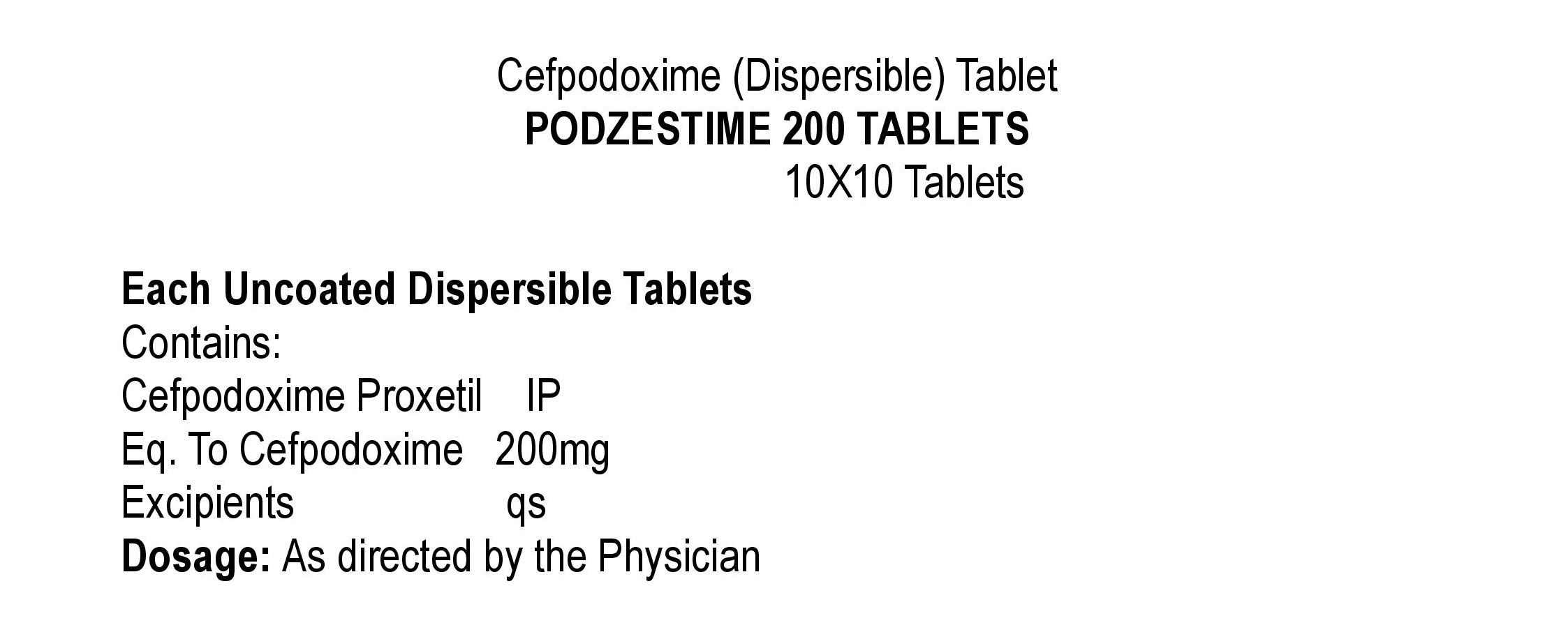 PODZESTIME 200 TABLET